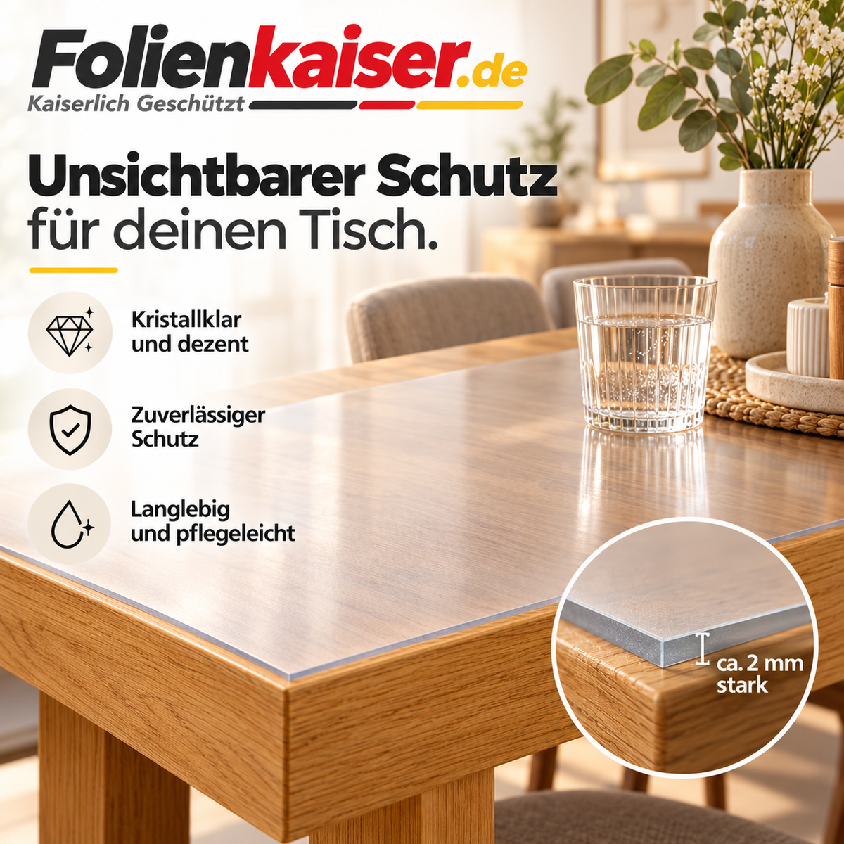 Tischfolie Transparent
