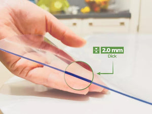 Tischfolie PVC Tischmatte Transparent - 60 cm - 3 - Neruma