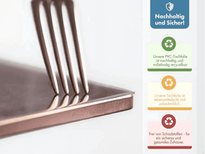 Tischfolie PVC Tischmatte Transparent - 60 cm - 3 - Neruma